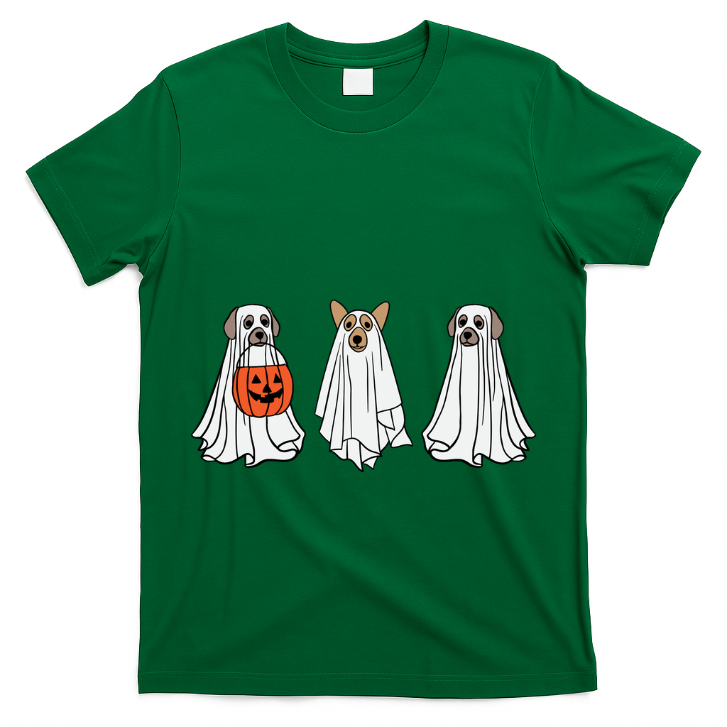 Funny Dog Ghosts Halloween Costume T-Shirt