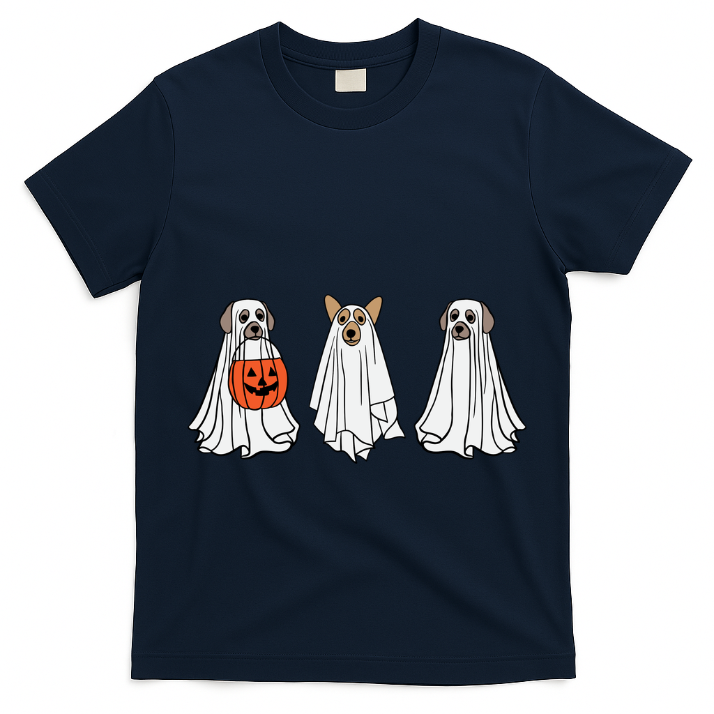 Funny Dog Ghosts Halloween Costume T-Shirt
