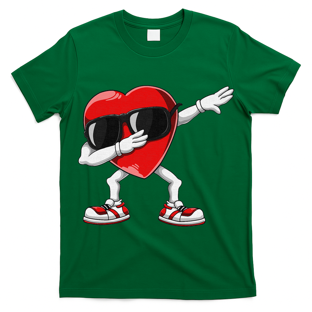 Funny Dabbing Heart gift for Valentines Day T-Shirt