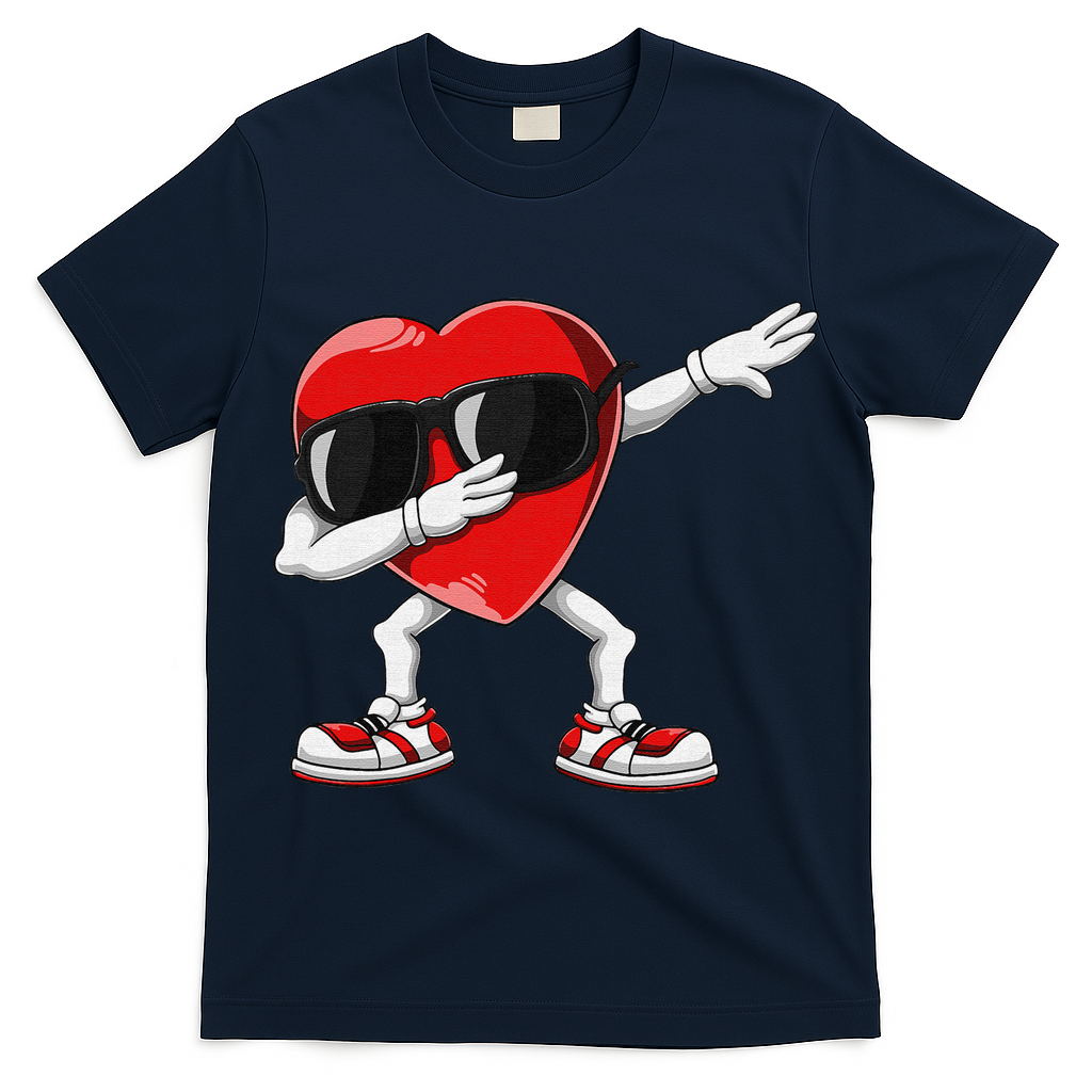 Funny Dabbing Heart gift for Valentines Day T-Shirt