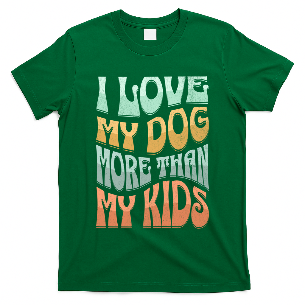 Funny Dog Owner I Love My Dog More Than My Retro T-Shirt