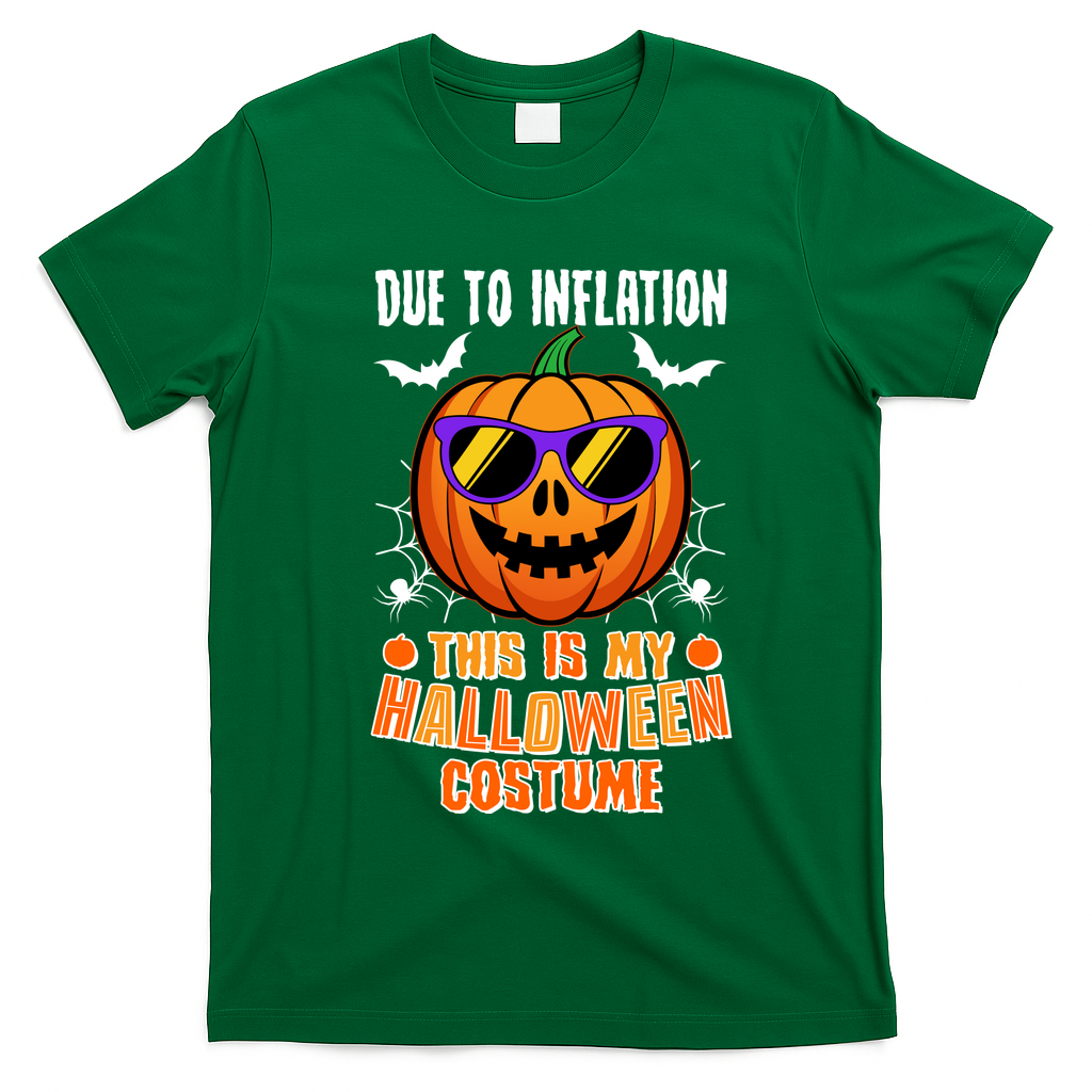 Funny Due To Inflation This Is My Halloween Costume T-Shirt - Irish Green