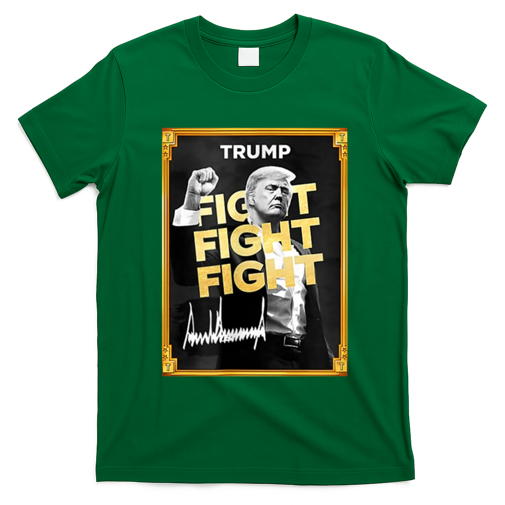 Fight Donald Trump Meme Coin Crypto President T-Shirt - Irish Green