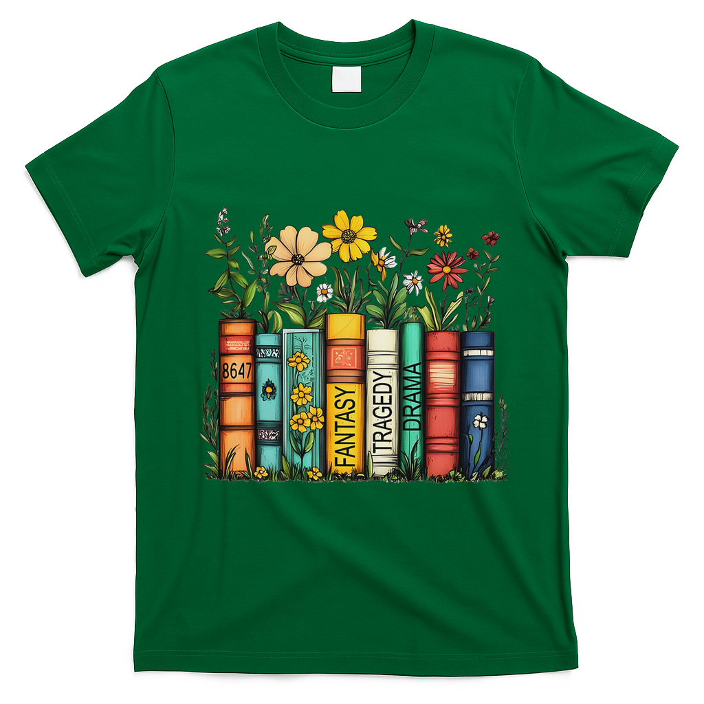 Fantasy Drama Tragedy Book Floral Subtle Anti Trump T-Shirt - Irish Green