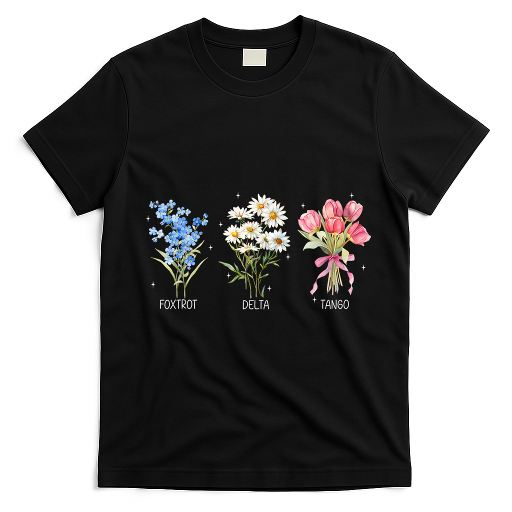Foxtrot Delta Tango Subtle Anti Trump President Liberal T-Shirt - Black
