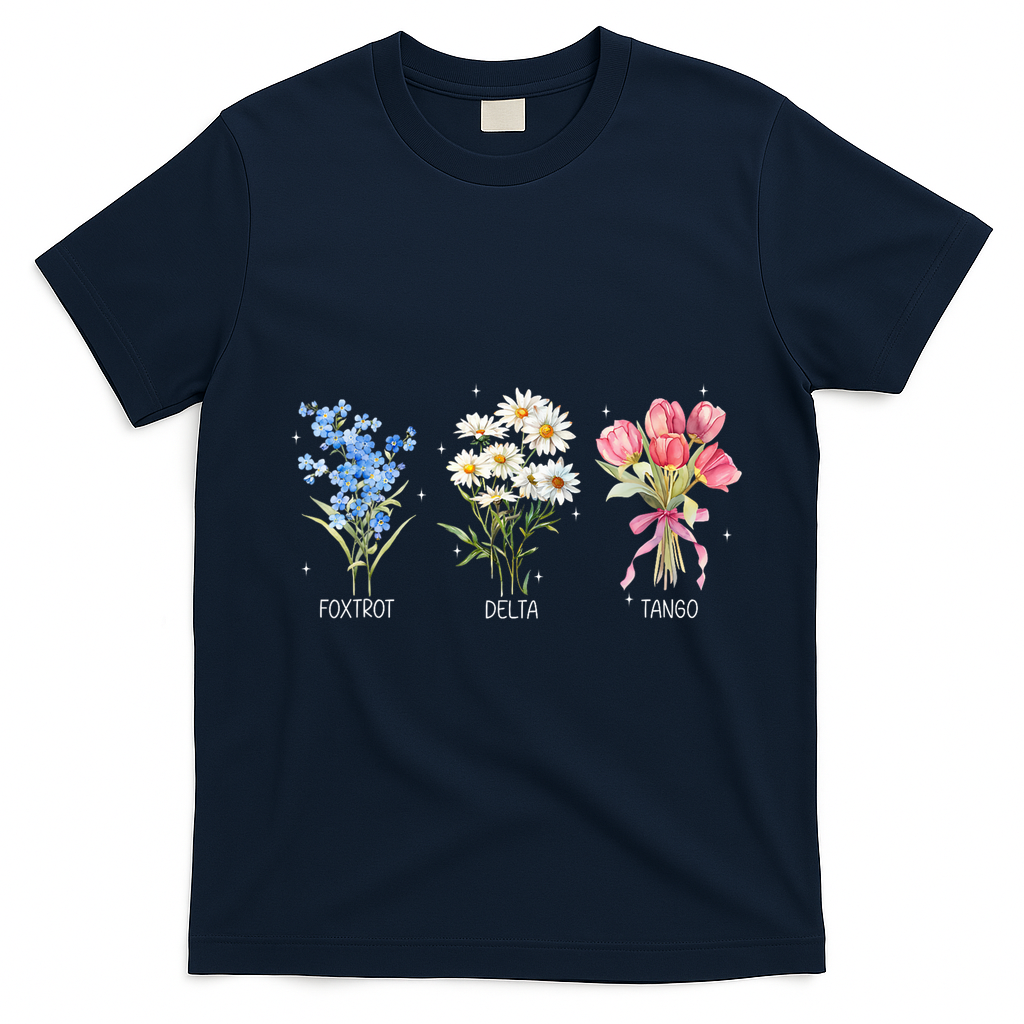 Foxtrot Delta Tango Subtle Anti Trump President Liberal T-Shirt - Navy Blue