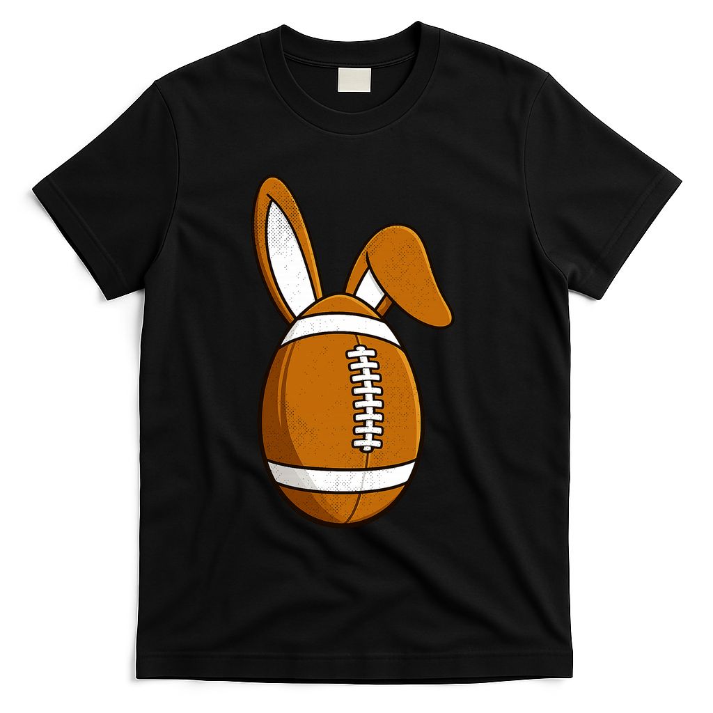 Football Easter Egg T-Shirt - Black