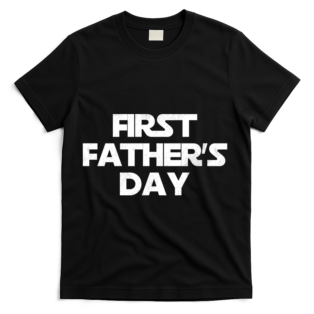 First Fathers Day T-Shirt - Black