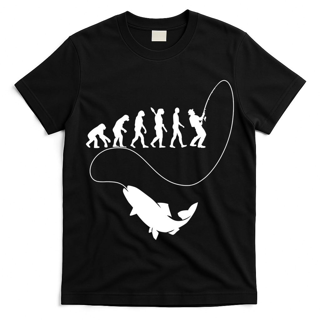 Funny Fisherman Fishing Evolution T-Shirt
