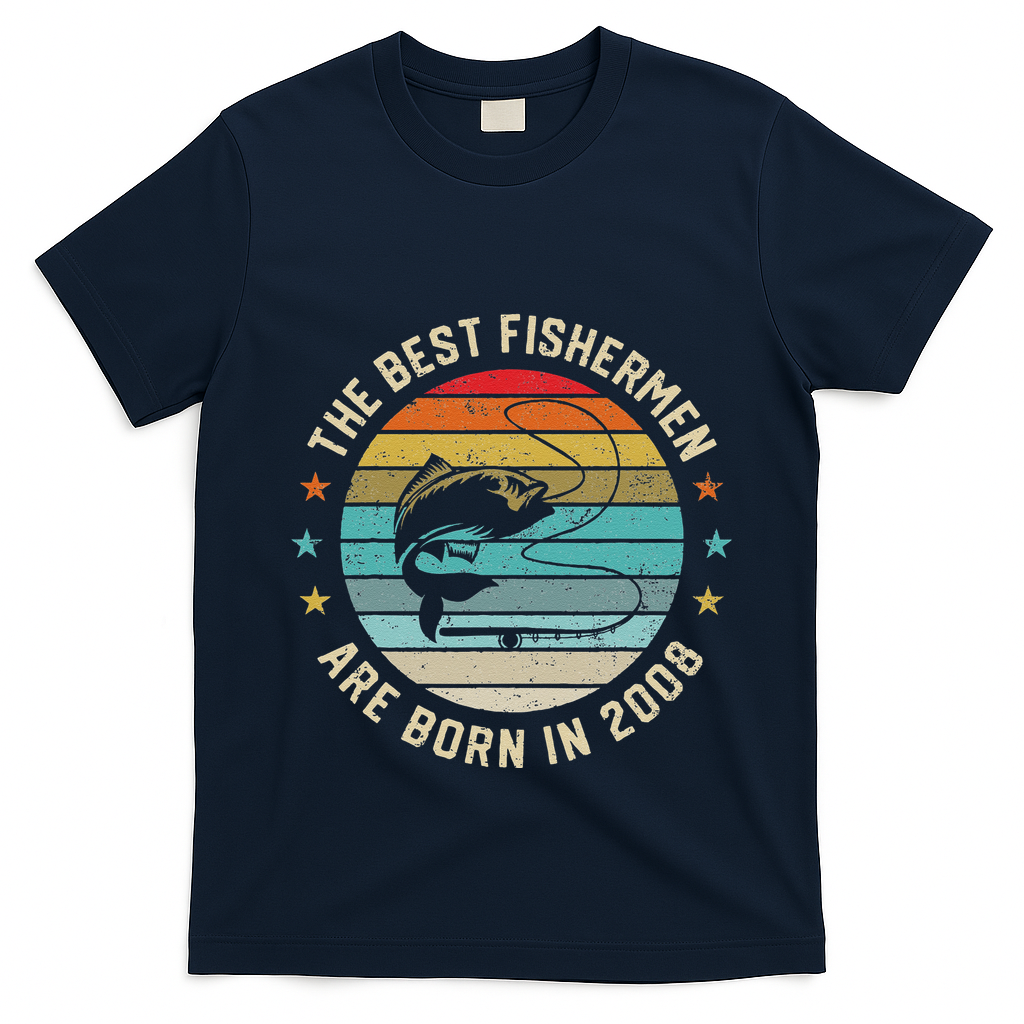 Fishing Fisherman Gift For 12 Year Old 12th Birthday 2008 T-Shirt
