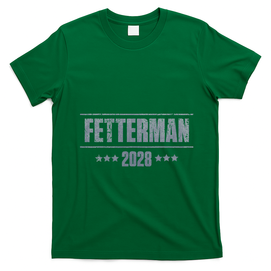 Fetterman For President 2028 Democratic Resistance Trump T-Shirt - Irish Green