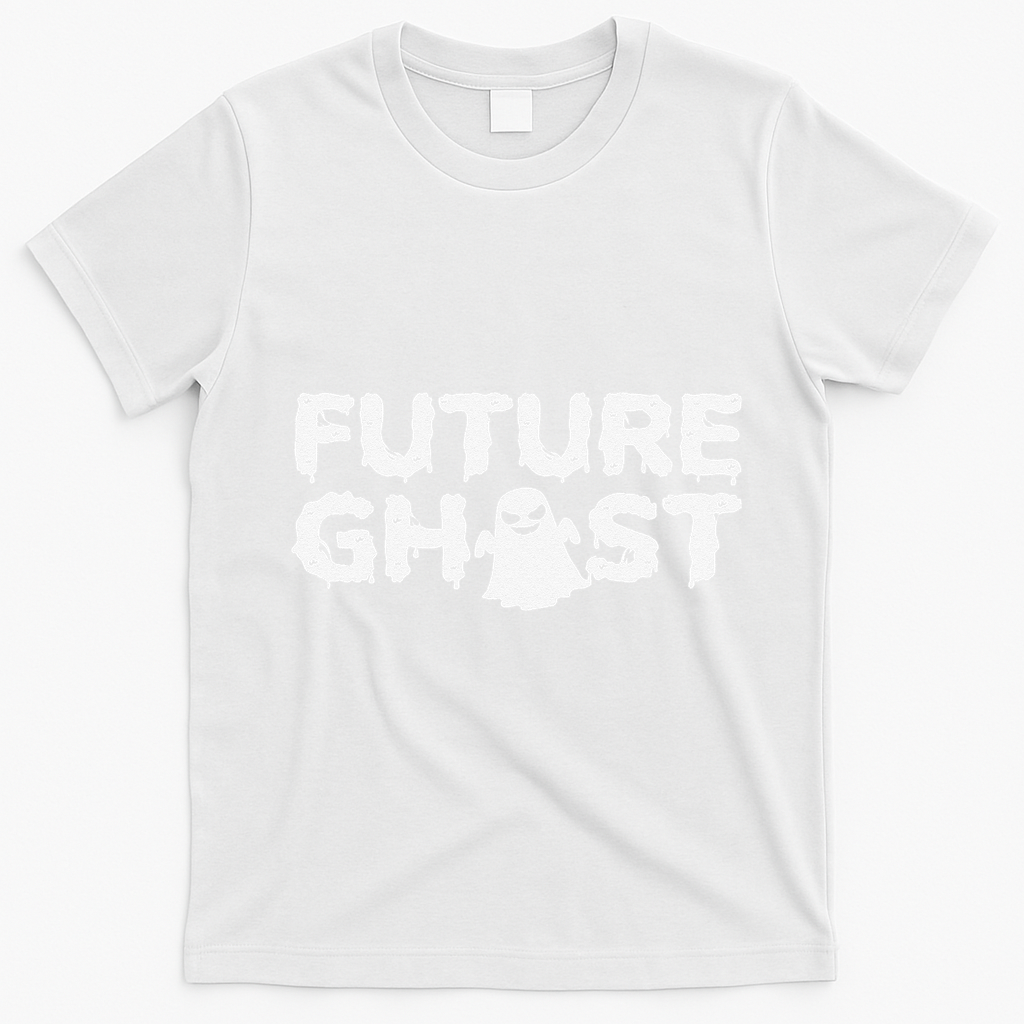 Future Ghost Funny Halloween Boo Spooky Trick Or Treat T-Shirt - White
