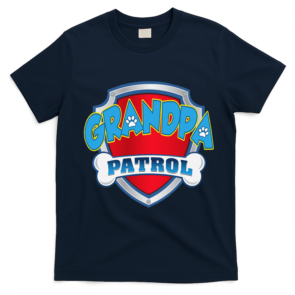 Funny Grandpa Patrol Dog Mom, Dad For Women T-Shirt - Navy Blue