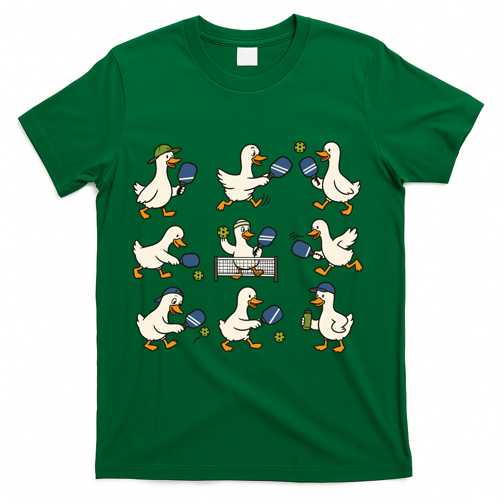 Funny Goose Pickleball Cute Gift T-Shirt - Green