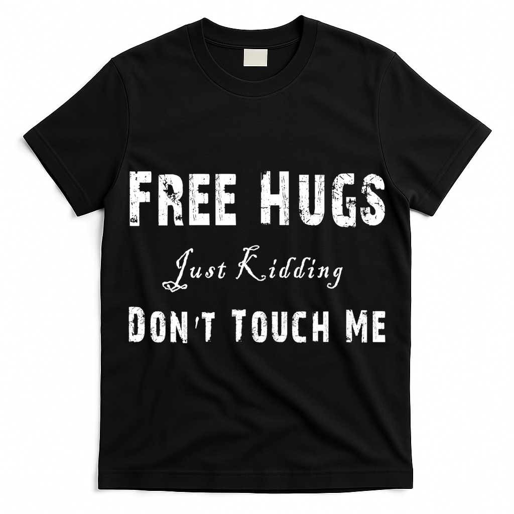 Free Hugs Just Kidding Don't Touch Me TShirt T-Shirt