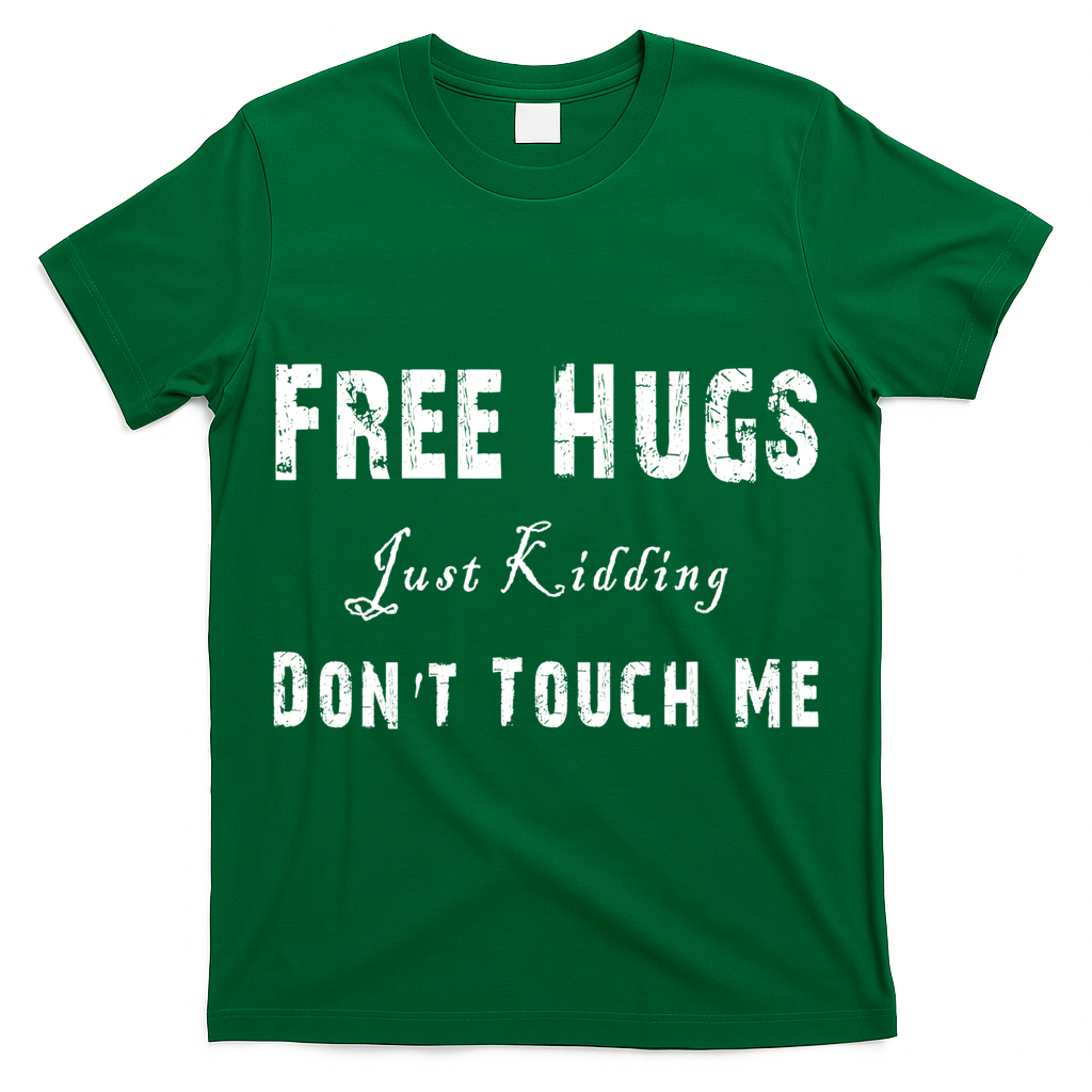 Free Hugs Just Kidding Don't Touch Me TShirt T-Shirt