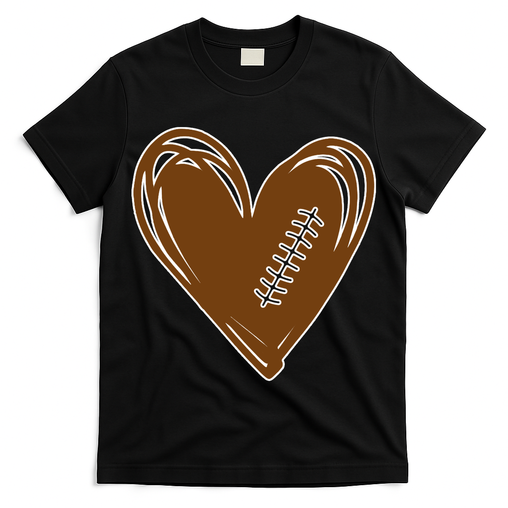 Football Heart Sport Lover T-Shirt
