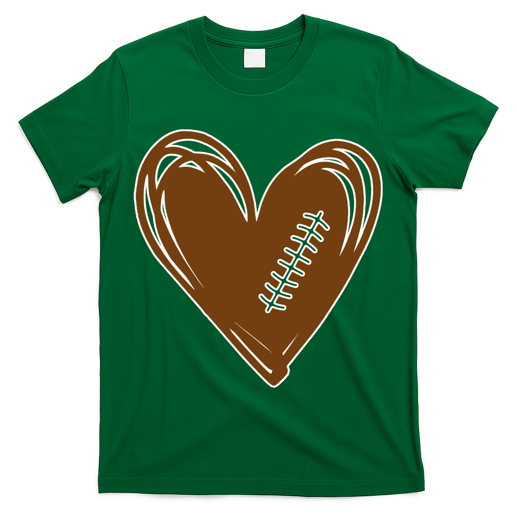 Football Heart Sport Lover T-Shirt
