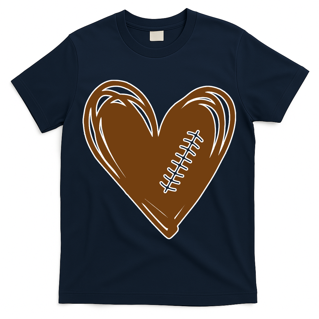 Football Heart Sport Lover T-Shirt