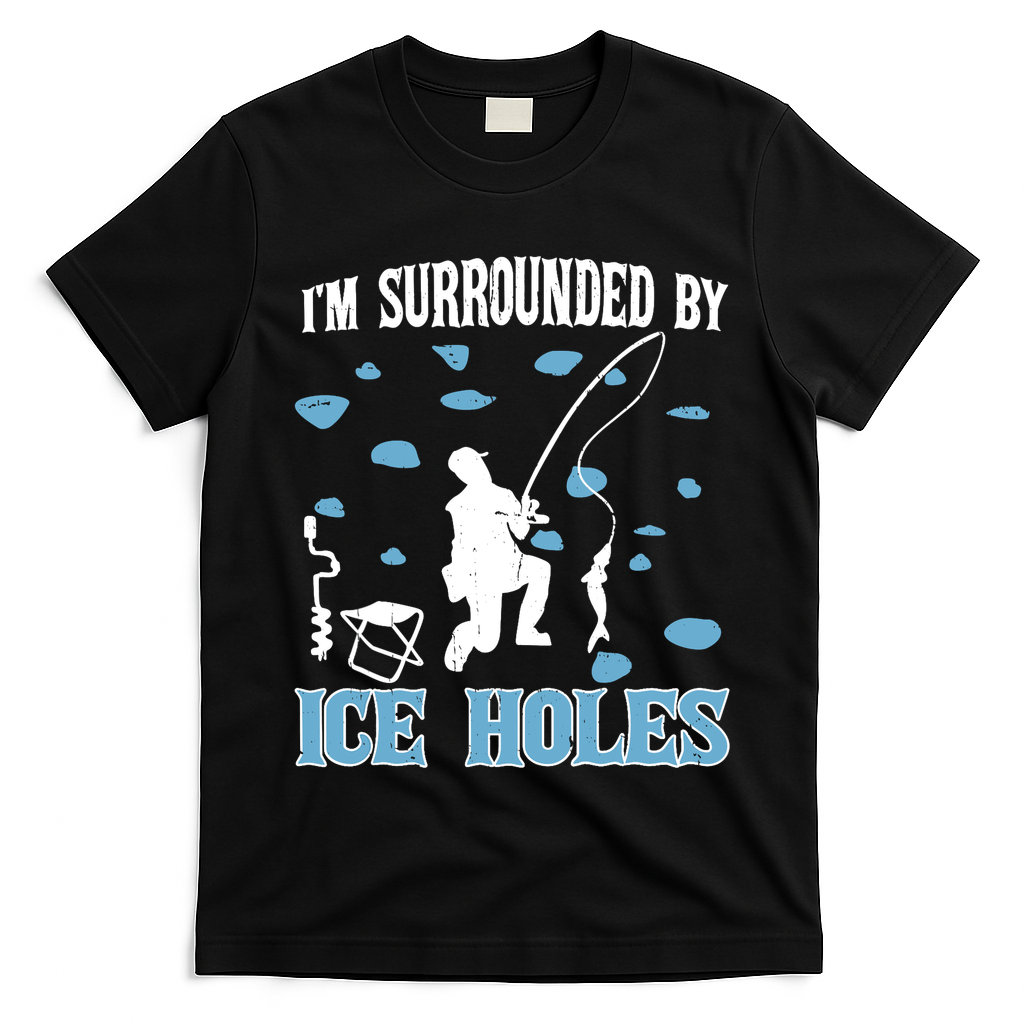 Funny Ice Fishing Sayings For Fishing Grandpa Dad T-Shirt