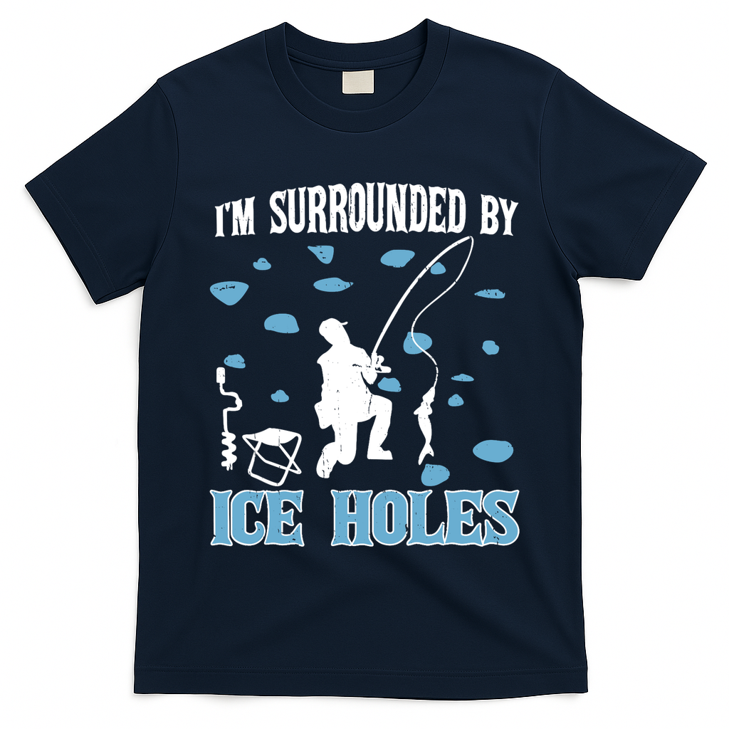 Funny Ice Fishing Sayings For Fishing Grandpa Dad T-Shirt