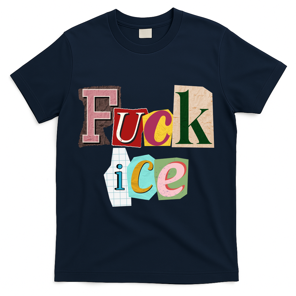 Fuck ICE T-Shirt - Navy