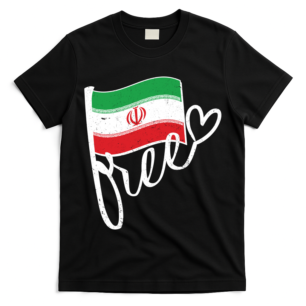 Free Iran Iranian Flag T-Shirt