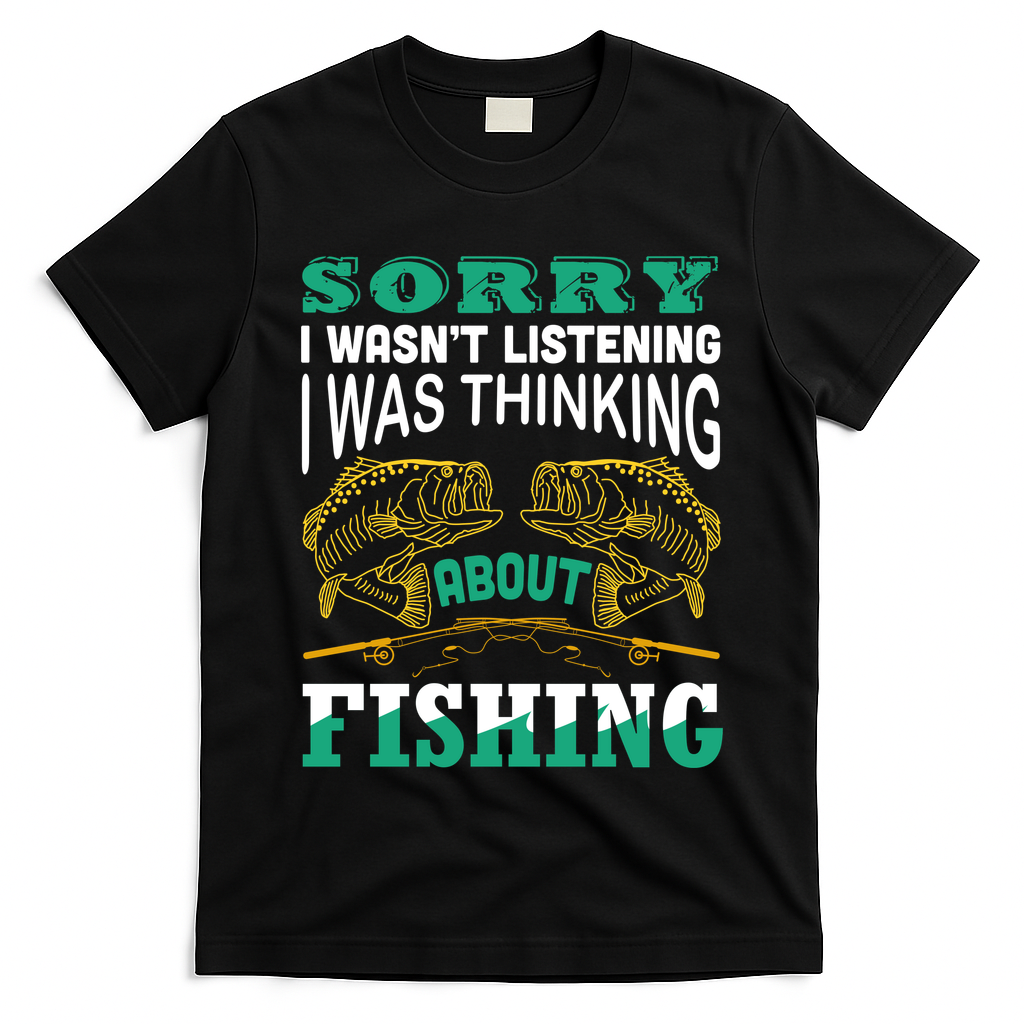 Thinking About Fishing Funny T-Shirt