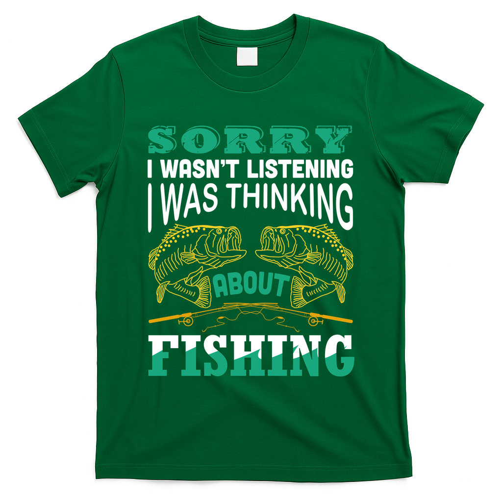 Thinking About Fishing Funny T-Shirt