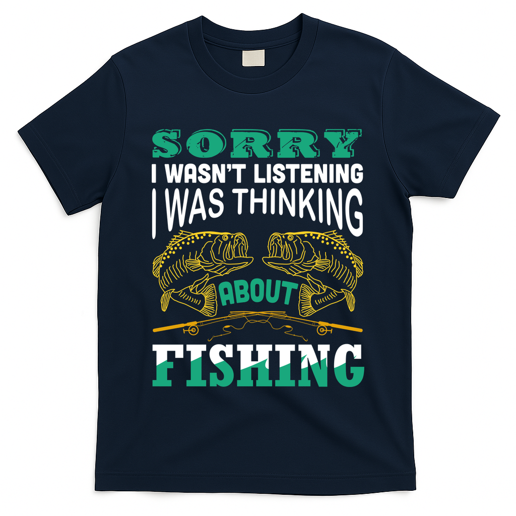 Thinking About Fishing Funny T-Shirt