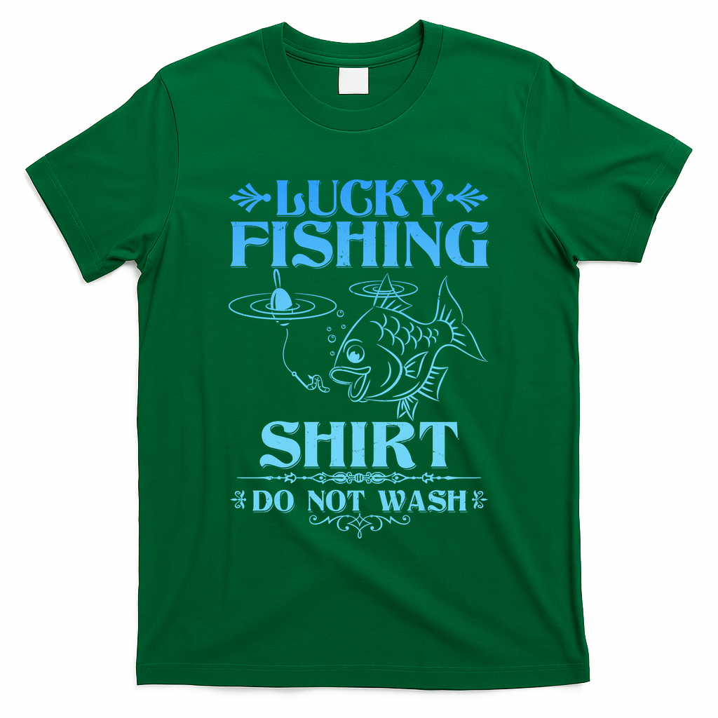 Funny Lucky Fishing Do Not Wash Fishing Fan T-Shirt