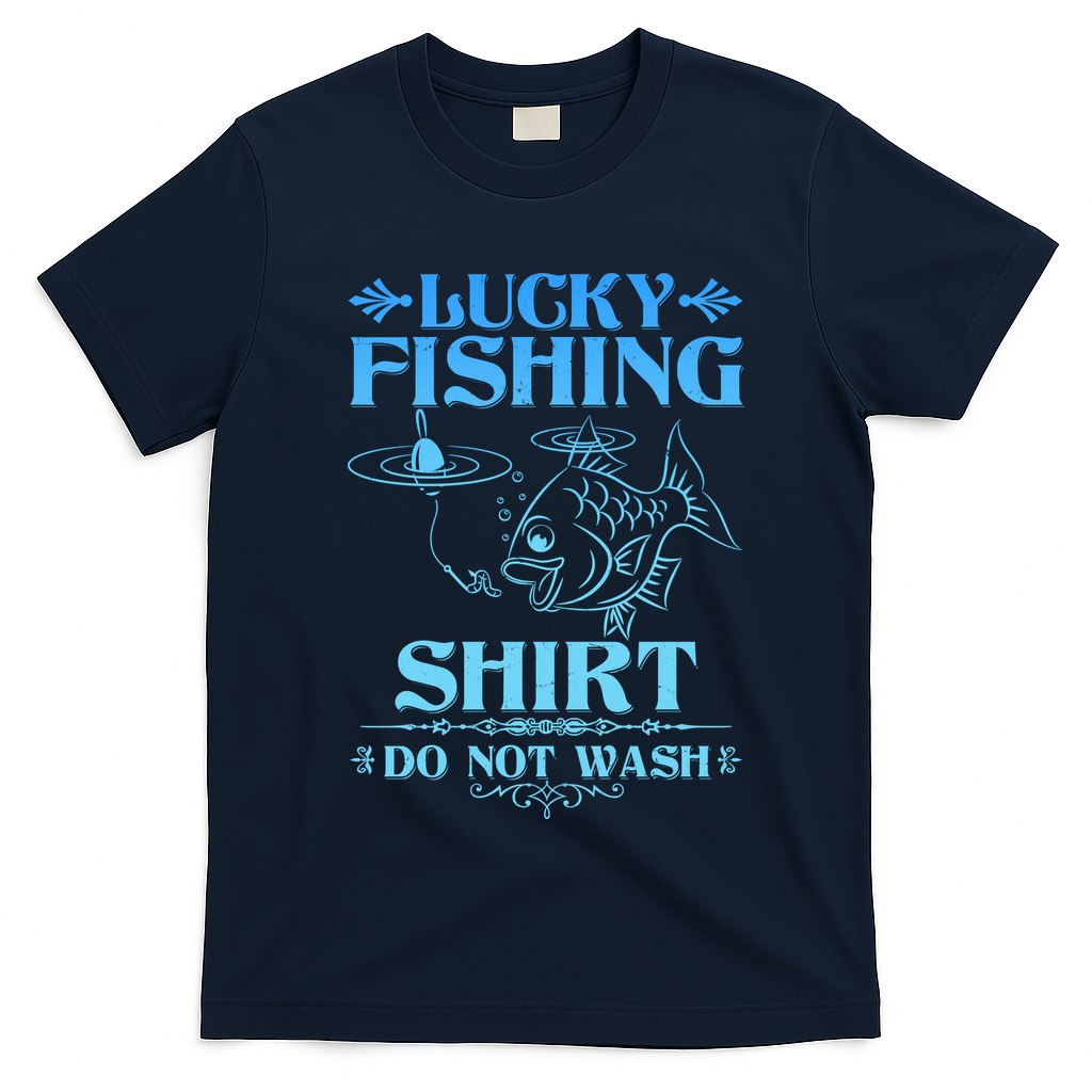 Funny Lucky Fishing Do Not Wash Fishing Fan T-Shirt