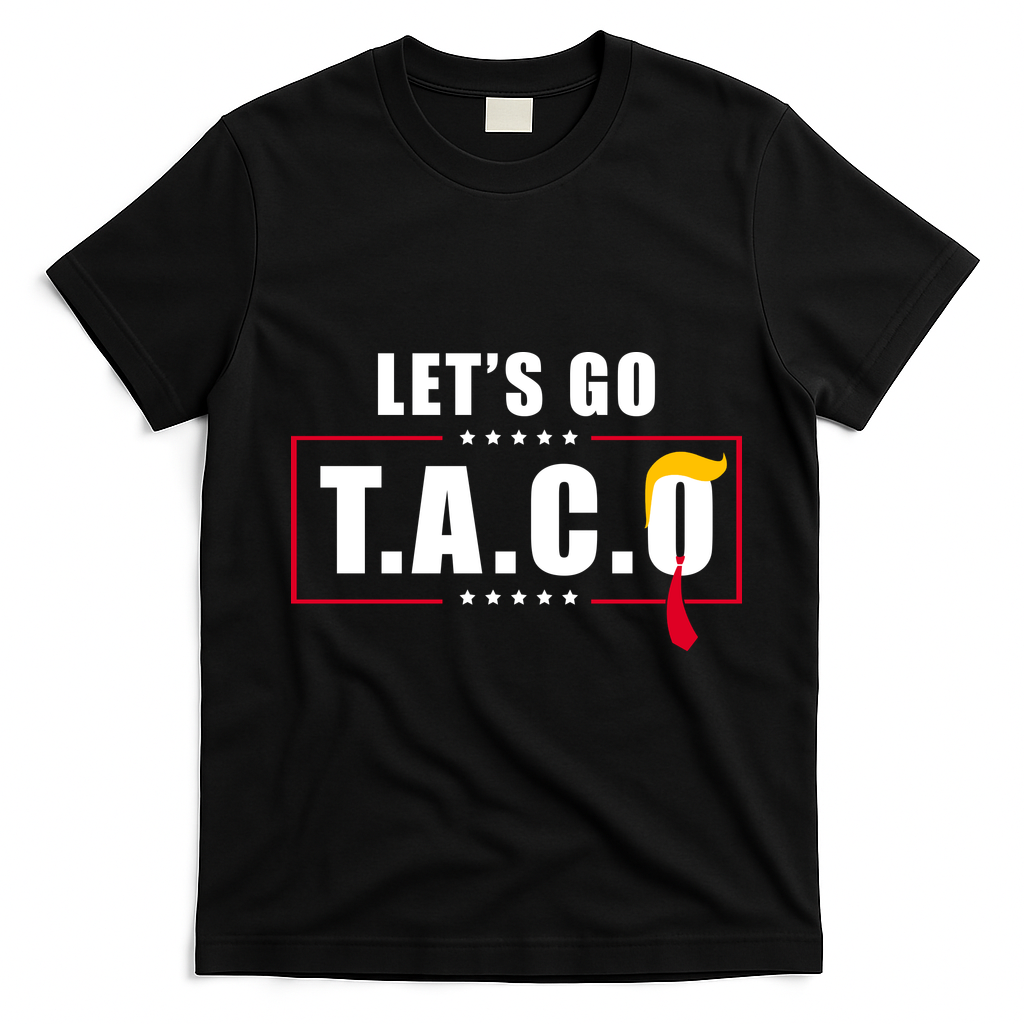 Funny Let's Go Taco Trump T-Shirt - Black