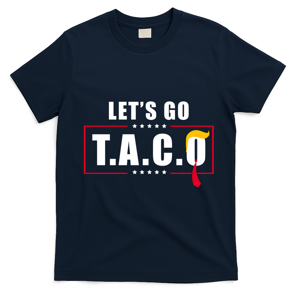 Funny Let's Go Taco Trump T-Shirt - Navy Blue