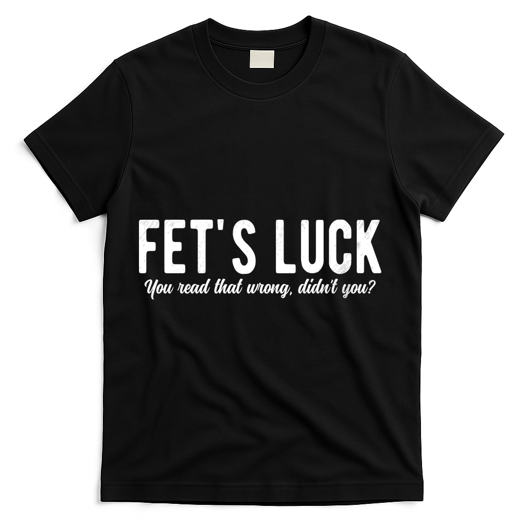 Fets Luck You Read That Wrong Didnt You T-Shirt - Black