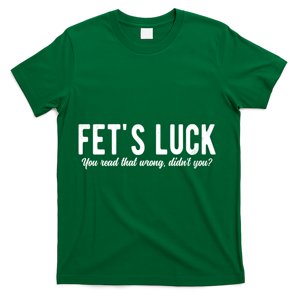 Fets Luck You Read That Wrong Didnt You T-Shirt - Green