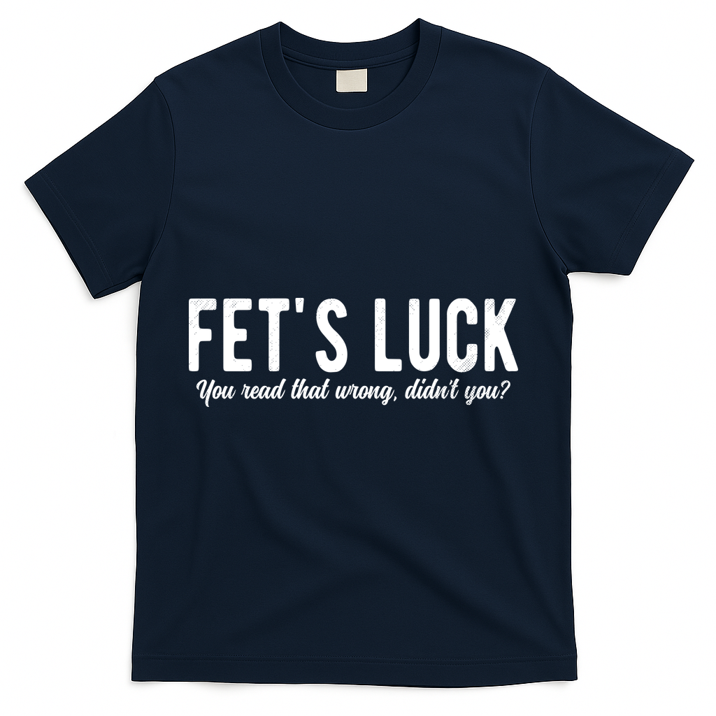 Fets Luck You Read That Wrong Didnt You T-Shirt - Navy