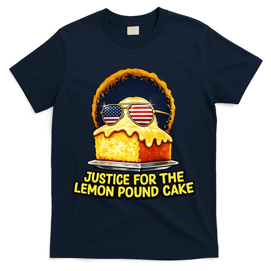 Funny Meme Justice For Lemon Pound Cake T-Shirt - Navy