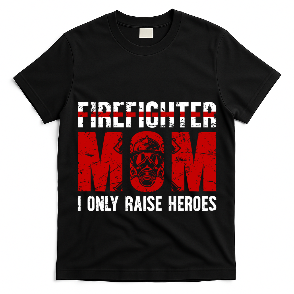 Firefighter Mom Proud Fire Mom Of A Firefighter Mother Great Gift T-Shirt