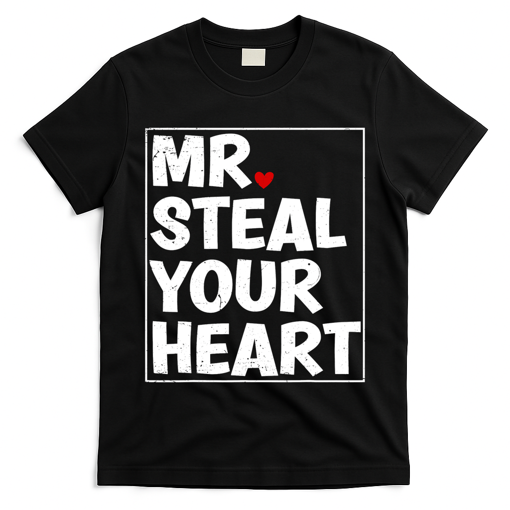Funny Mr Steal Your Heart Valentines Day T-Shirt