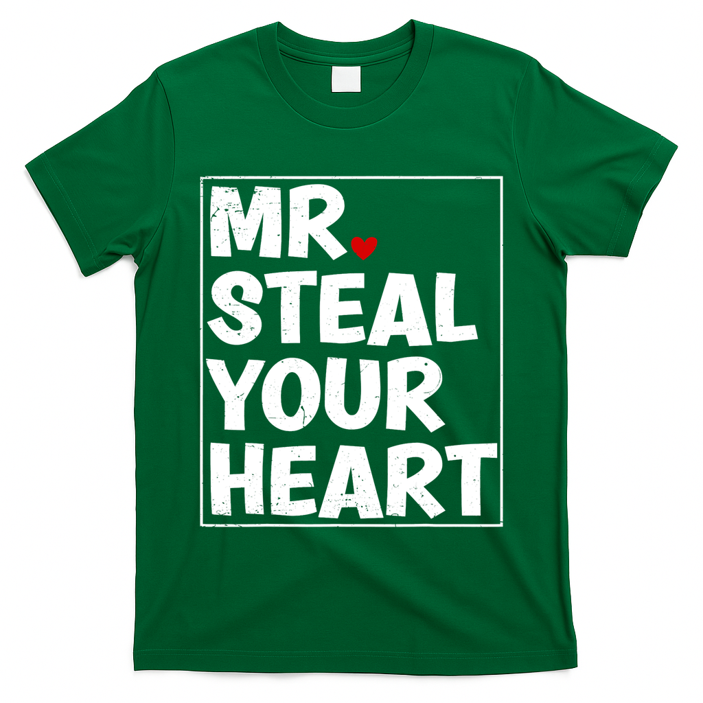 Funny Mr Steal Your Heart Valentines Day T-Shirt