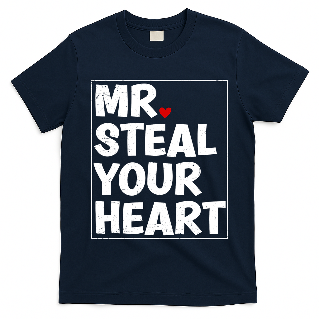 Funny Mr Steal Your Heart Valentines Day T-Shirt