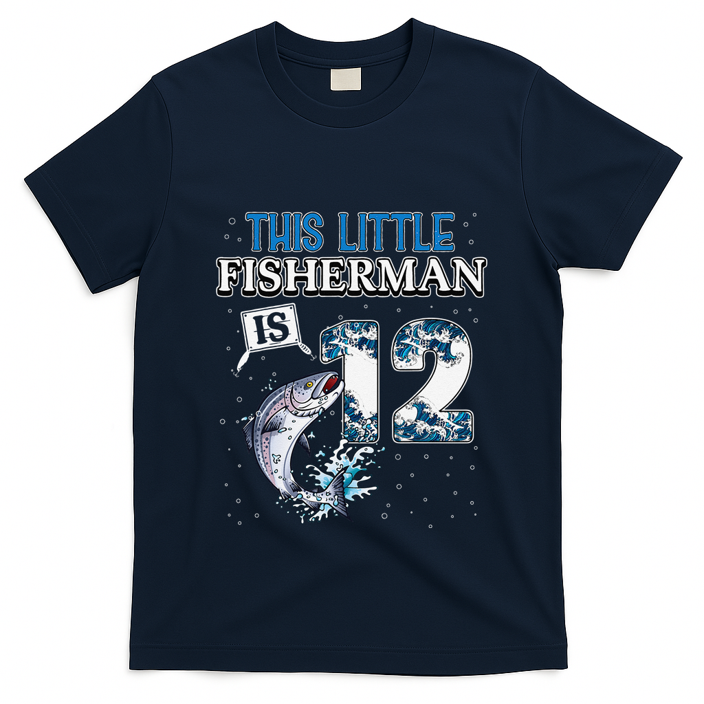 Fishing Party 12 Year Old Birthday Fisherman 12th Fisher T-Shirt