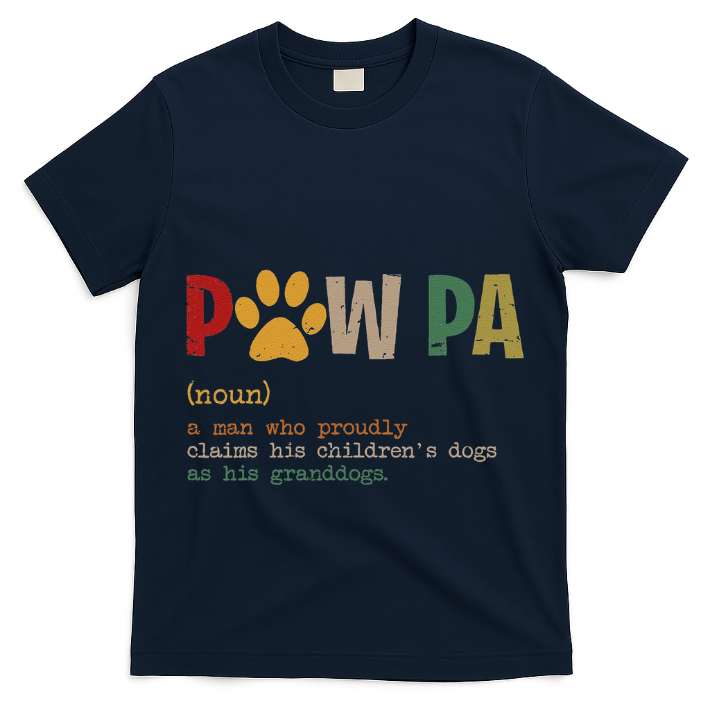 Funny Pawpa Grand Paw Grandpa Dog Dad Definition Fathers Day T-Shirt