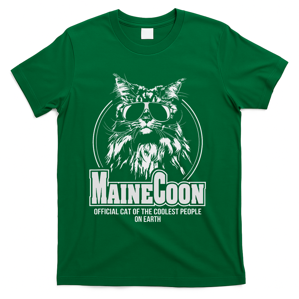 Funny Proud Maine Coon Cool Cat Gift T-Shirt - Green