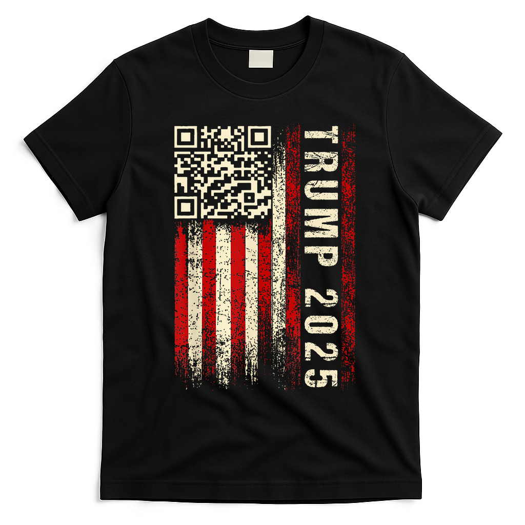 Funny Qr Donald Trump Dancing 4745 Code Video T-Shirt - Black