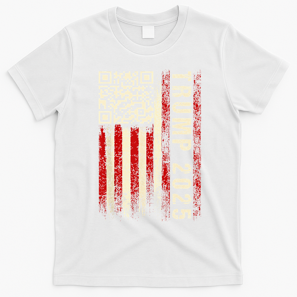 Funny Qr Donald Trump Dancing 4745 Code Video T-Shirt - White