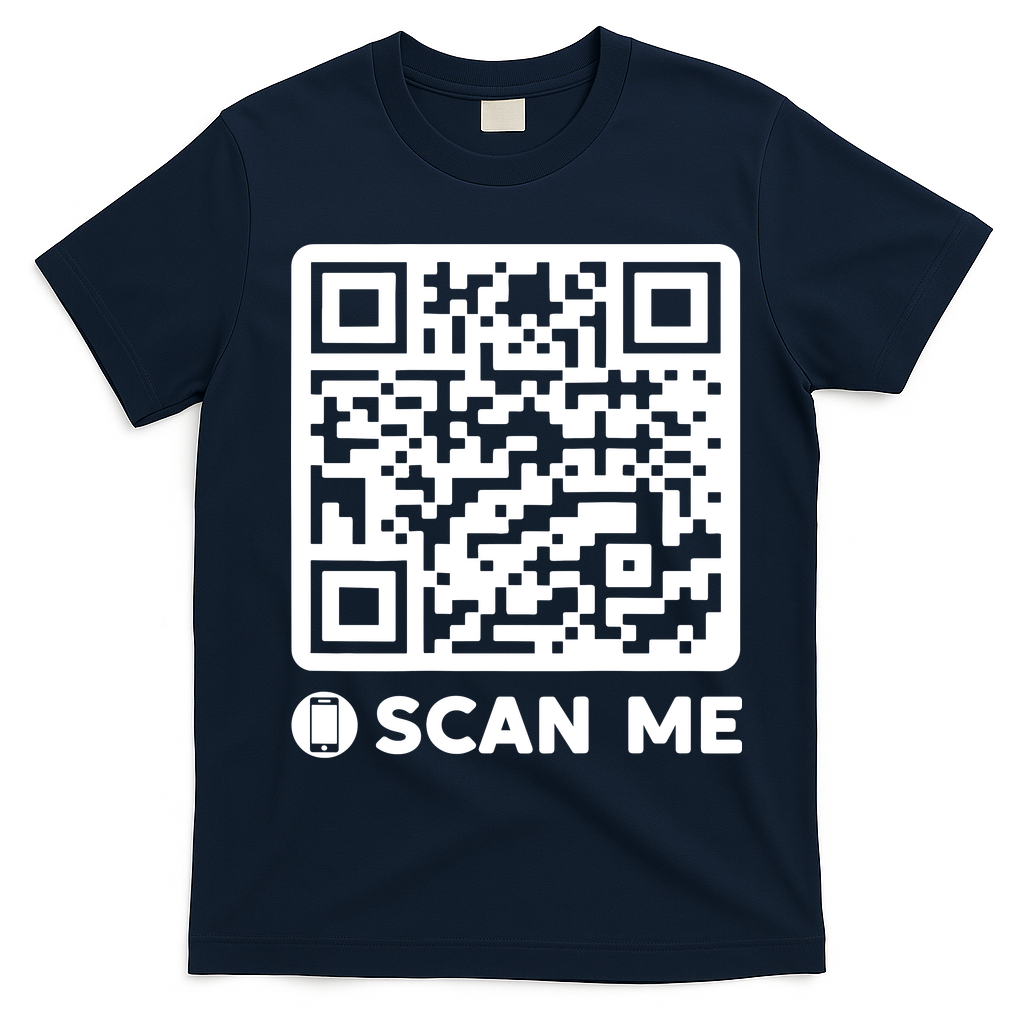 Funny Qr President Trump Dancing Code 45/47 T-Shirt - Navy Blue