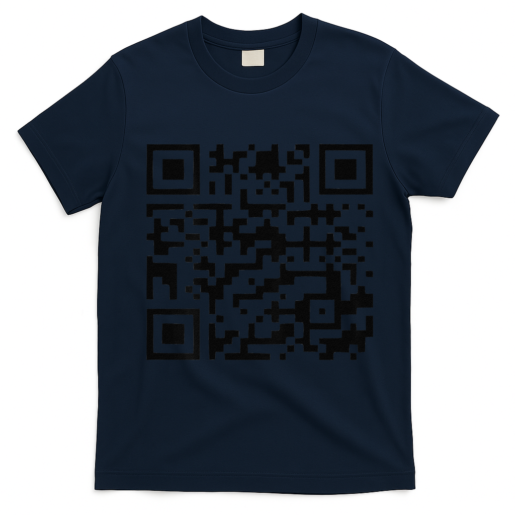 Funny Qr President Trump Dance Code Trump 4547 T-Shirt - Navy Blue