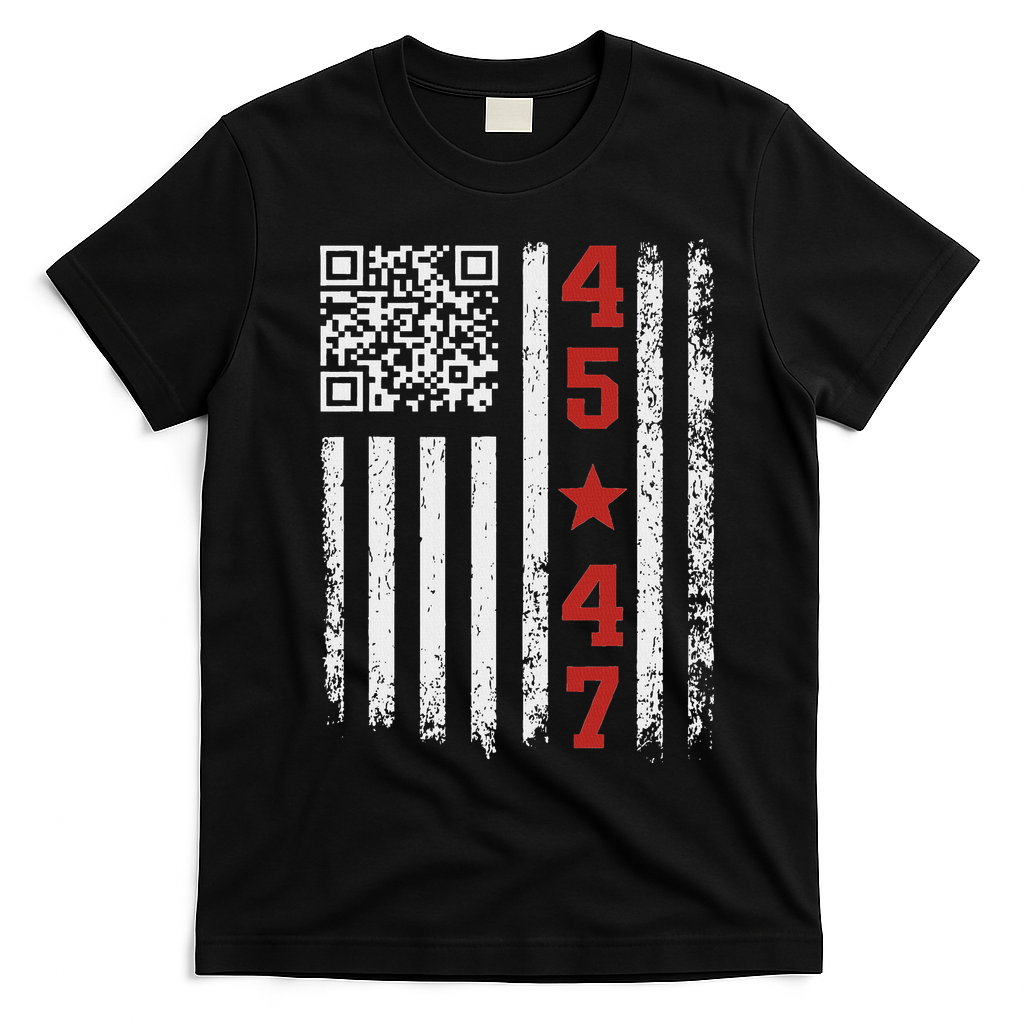 Funny Qr President Trump Dance Code T-Shirt - Black